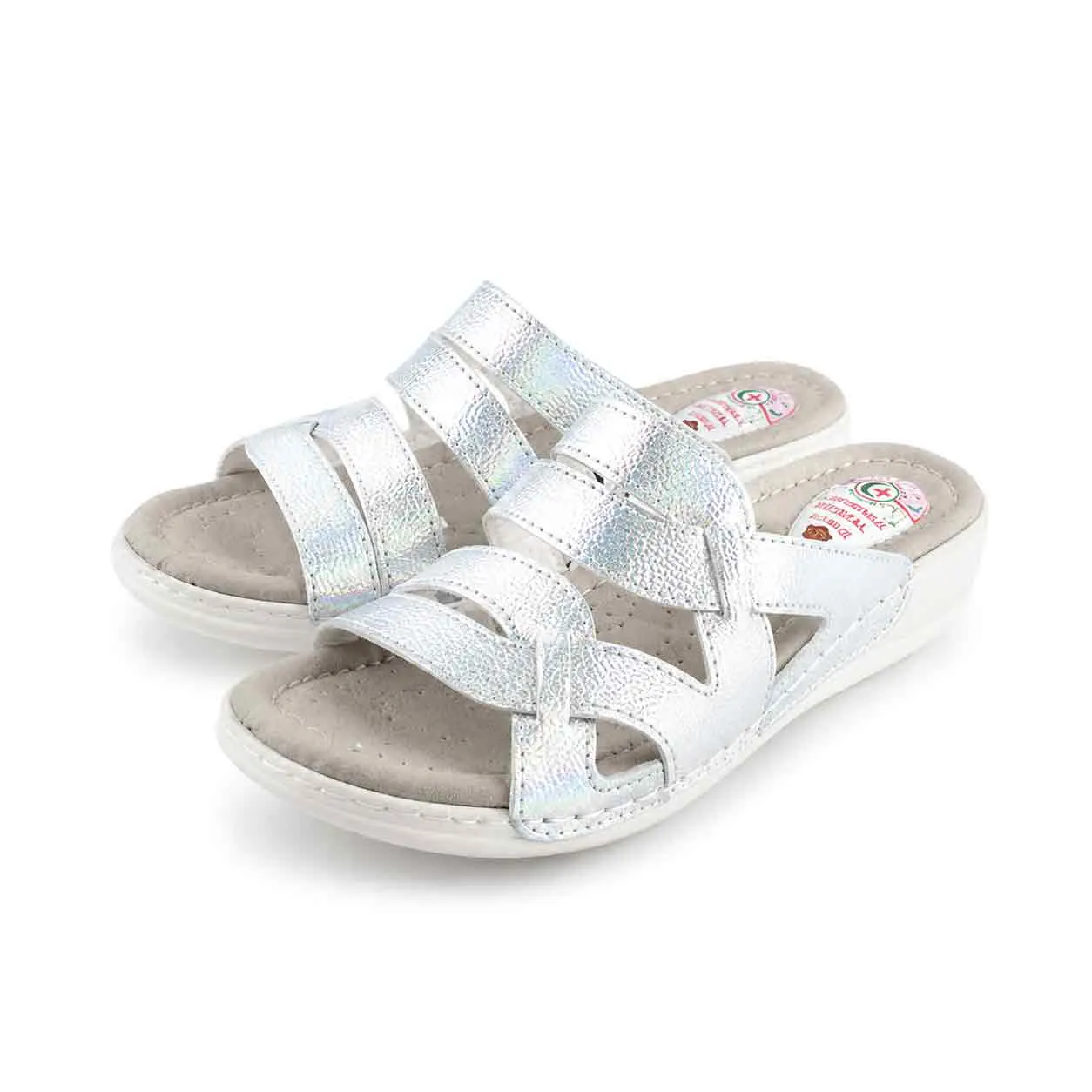 Sandale medicale Confort pour femme 504 argent.................  miniature